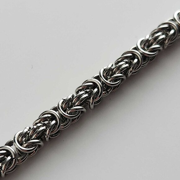 Men's 18 inch byzantine silver chain - Picture 6 of 8